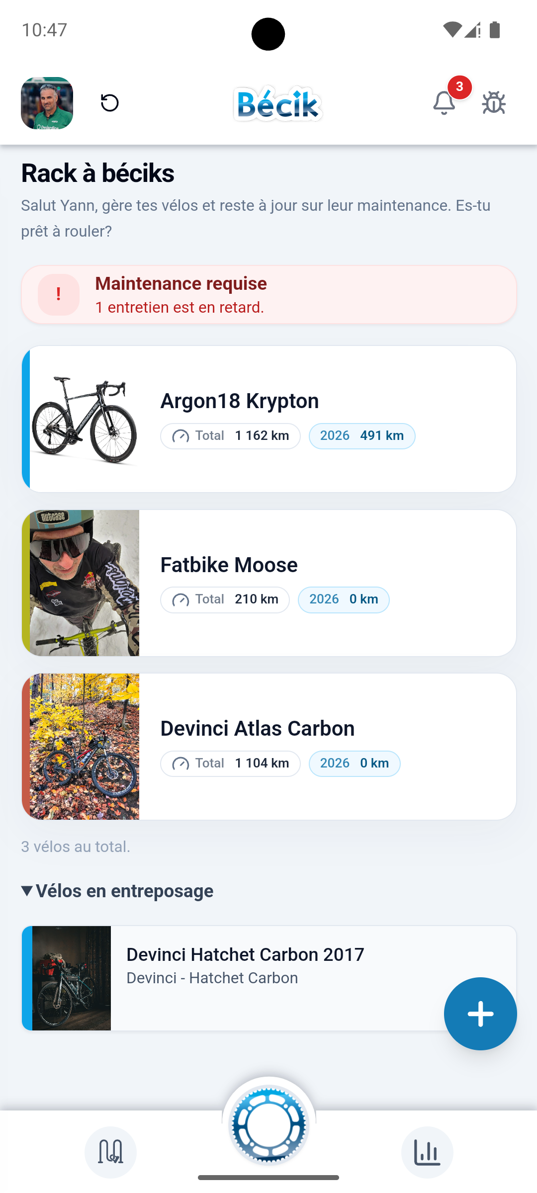 Capture d’écran Bécik – Accueil
